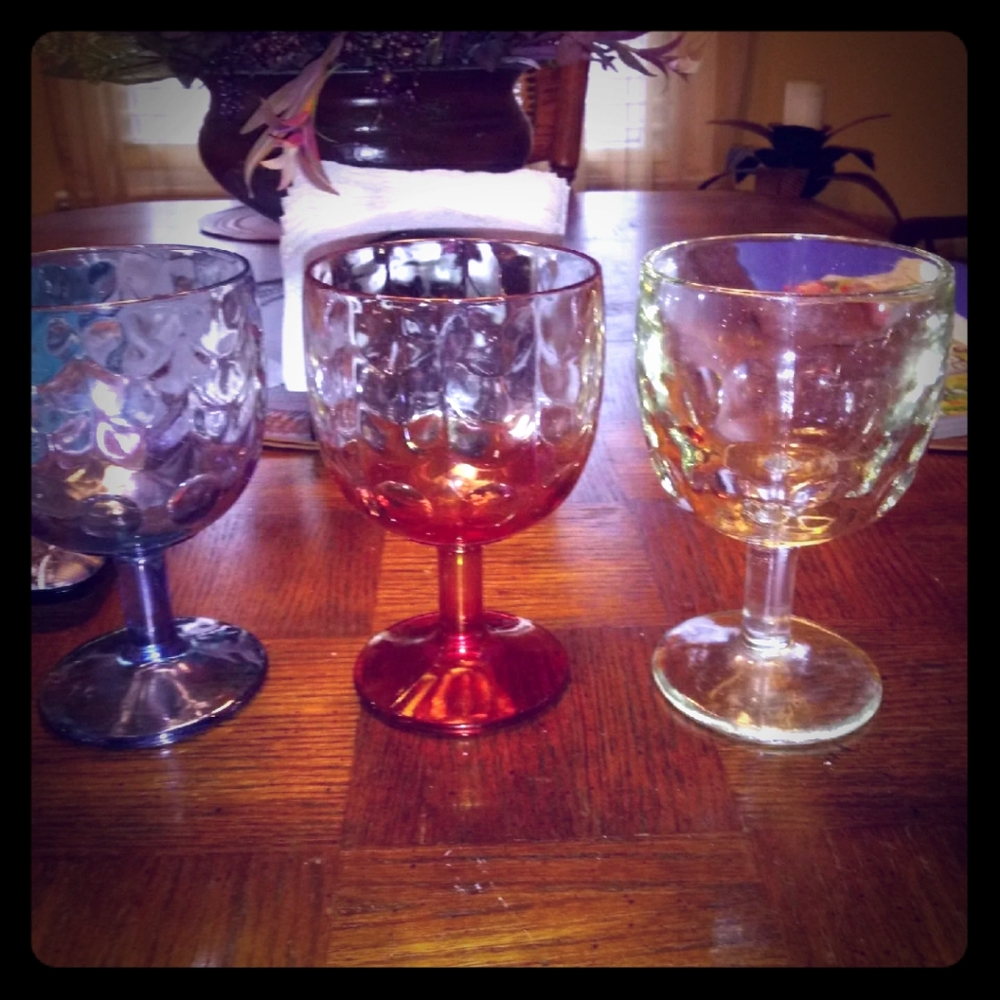 Antique wine glasses